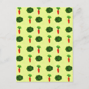 Retro Rustikale Vegetation Gemüsegarten Feiertagspostkarte