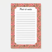 Retro Rustikale Vegetation Herbstwald Wasserfarbe Post-it Klebezettel (Vorderseite)