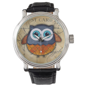 Retro Rustikales Owl Armbanduhr