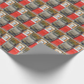 Retro-Rusty-Gaspumpe Geschenkpapier (Ecke)