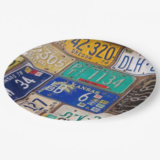 Retro Rusty License Teller (Schrägansicht)