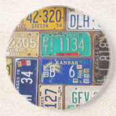 Retro Rusty License Teller Getränkeuntersetzer (Vorne)