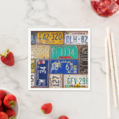 Retro Rusty License Teller Serviette (Beispiel)