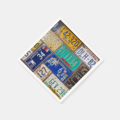 Retro Rusty License Teller Serviette (Ecke)