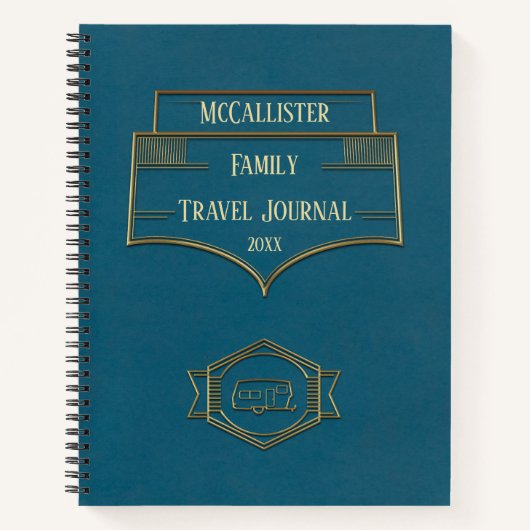 Retro RV Camper Travel Journal Notizblock (Vorderseite)