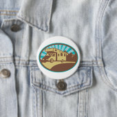 Retro-RV-Campervan-Bergabenteuer Vintage-Sonne Button (Beispiel)