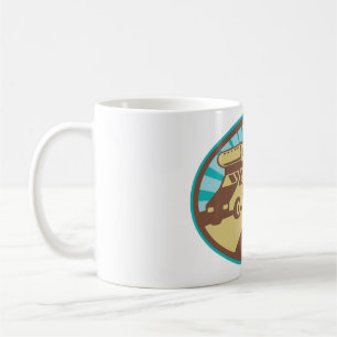 Retro-RV-Campervan-Bergabenteuer Vintage-Sonne Kaffeetasse
