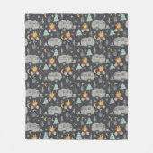 Retro RV Camping Fleece Blanket (Vorderseite)