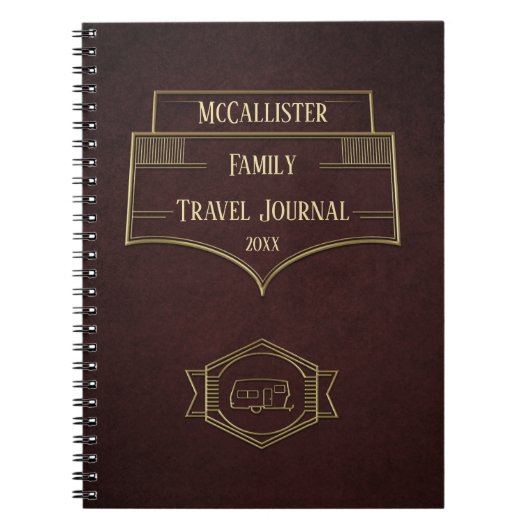 Retro RV-Lagerbewohner-Reise-Zeitschrift Notizblock (Vorderseite)