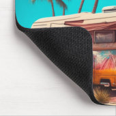 Retro RV und Palmen Mousepad (Ecke)
