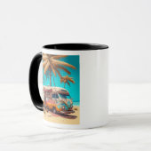 Retro RV und Palmen Tasse (Vorderseite Links)