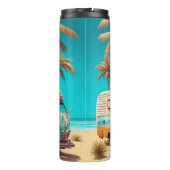 Retro RV und Palmen Thermosbecher (Rückseite)