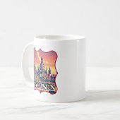 Retro Sachsen Skyline Kaffeetasse (Vorderseite Links)