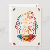 Retro Sacramento Radweg. Postkarte (Vorne/Hinten)