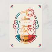 Retro Sacramento Radweg. Postkarte (Vorderseite)