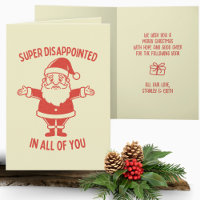Retro Sad Santa Enttäuschung Funny Weihnachten