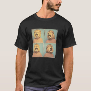 Retro-Safari-Tier-Fotoshooting Lustiger brüllender T-Shirt