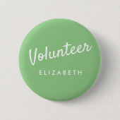 Retro Sage Green Button-back Volunteer Buttons (Vorderseite)