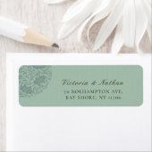 Retro Sage Green Chinoiserie Wedding Address (Insitu)