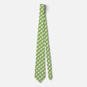 Retro "Sage Green Gingham Karo" Neck Tie Krawatte (Vorderseite)