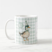 Retro Sage Green Mallard Duck Ballon Kaffeetasse (Links)