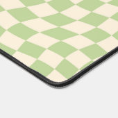 Retro Sage Green Wavy Checkered Muster Schreibtischunterlage (Ecke)
