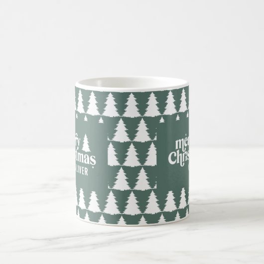 Retro Sage Grüne Weihnachten Moderne Minimal einzi Kaffeetasse (Mittel)
