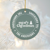 Retro Sage Grüne Weihnachten Moderne Minimal einzi Keramik Ornament