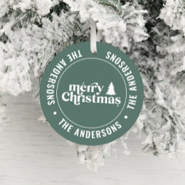 Retro Sage Grüne Weihnachten Moderne Minimal einzi Keramik Ornament