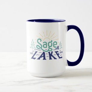 Retro Sage Lake 15oz Tasse