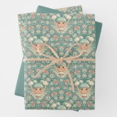 Retro Sage & Sand Cheerleader Mandala Deko Scallop Geschenkpapier Set (Beispiel)