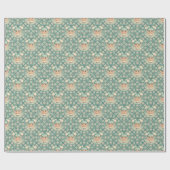 Retro Sage Sand Cheerleader Mandala Diamond Tile Geschenkpapier (Flach)