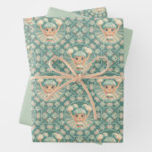 Retro Sage Sand Cheerleader Mandala Diamond Tile Geschenkpapier Set (Beispiel)