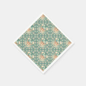Retro Sage Sand Cheerleader Mandala Tile Decoupage Serviette (Ecke)