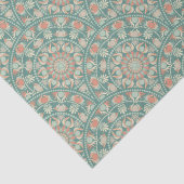 Retro Sage & Sand Verziert Mandala Art Deco Seidenpapier (Detail)