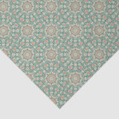 Retro Sage & Sand Verziert Mandala Deko Ogee Fans Seidenpapier (Detail)