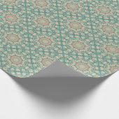 Retro Sage & Sand Verziert Mandala Diamond Tile Geschenkpapier (Ecke)