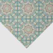 Retro Sage & Sand Verziert Mandala Diamond Tile Seidenpapier (Detail)