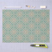 Retro Sage & Sand Verziert Mandala Diamond Tile Seidenpapier (Handwerk)