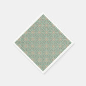 Retro Sage & Sand Verziert Mandala Fans Dekoupage Serviette (Ecke)