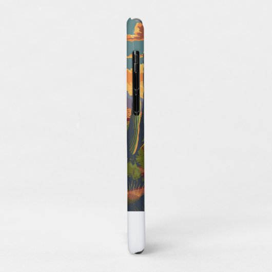 Retro Saguaro Landschaftlich View Case-Mate iPhone Hülle (Hinten/Links)