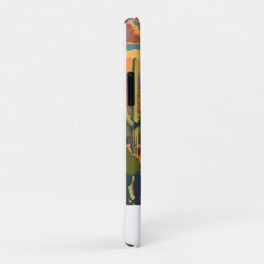 Retro Saguaro Landschaftlich View Case-Mate iPhone Hülle (Hinten/Rechts)