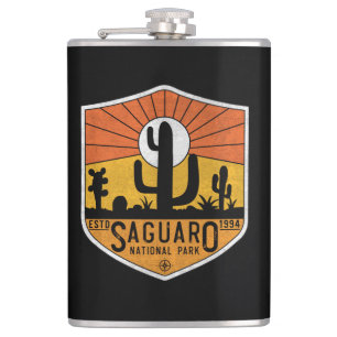 Retro Saguaro-Nationalpark Arizona Tucson Kaktus Flachmann