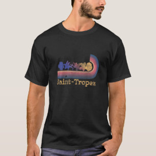 Retro Saint Tropez Tropical Blume 80er Jahre Stil  T-Shirt