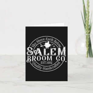Retro Salem Besen Unternehmen Gegr. 1692 Machusett Karte