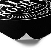 Retro Salem Broom Company Est 1692 Maschinenhalle Poster (Ecke)