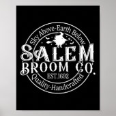 Retro Salem Broom Company Est 1692 Maschinenhalle Poster (Vorne)