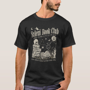 Retro Salem Buchclub Lustiger Buchliebhaber Hexe G T-Shirt