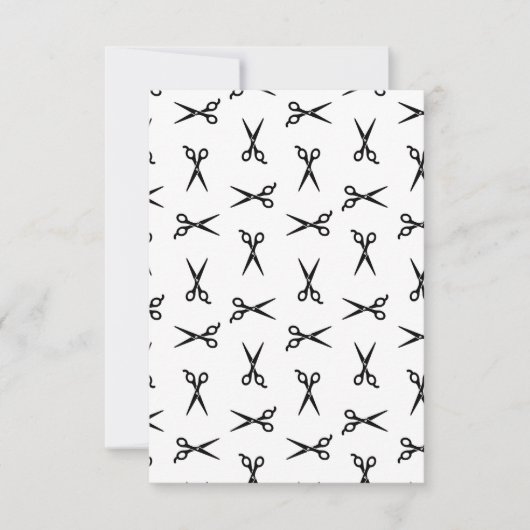 Retro Salon-Haar Scissors Dankeskarte (Vorderseite)