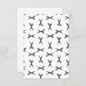 Retro Salon-Haar Scissors Dankeskarte (Vorne/Hinten)